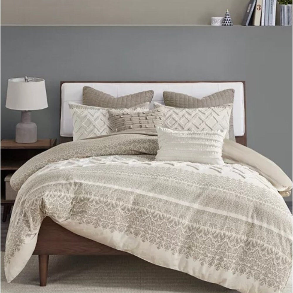 The INK+IVY Mila cotton printed duvet cover set